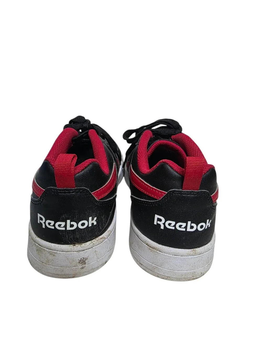 Reebok Men's/boys Low Top Lace-Up Athletic Sneakers Black/Red/White Size 7